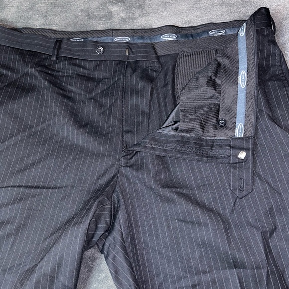 Pronto Uomo Size 48W Black&White Pinstripe Corporate Office Wedding Dress Pants - Picture 8 of 11
